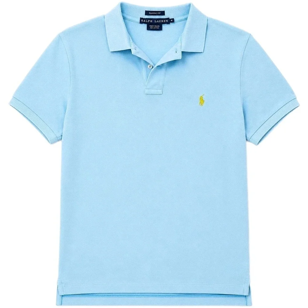 Nautical Preppy Polo Ralph Lauren Classic Fit Blue Polo Shirt Medium